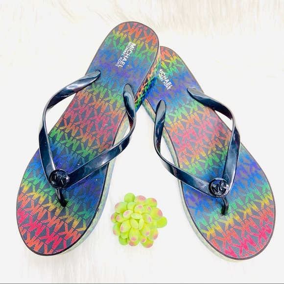 Michael Kors Womens Pride Rainbow Platform Sandals - Picture 7 of 10